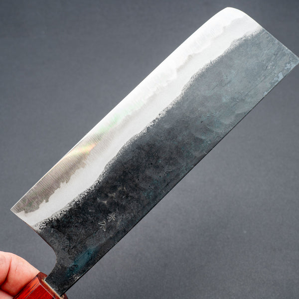 Hitohira Tosa Kurouchi Blue #2 Nakiri 170mm Walnut Handle (Rengas Ferrule)