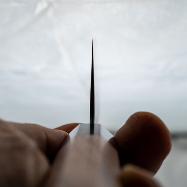 Hitohira Futana Swedish Stainless Nashiji Damascus Nakiri 165mm Walnut Handle