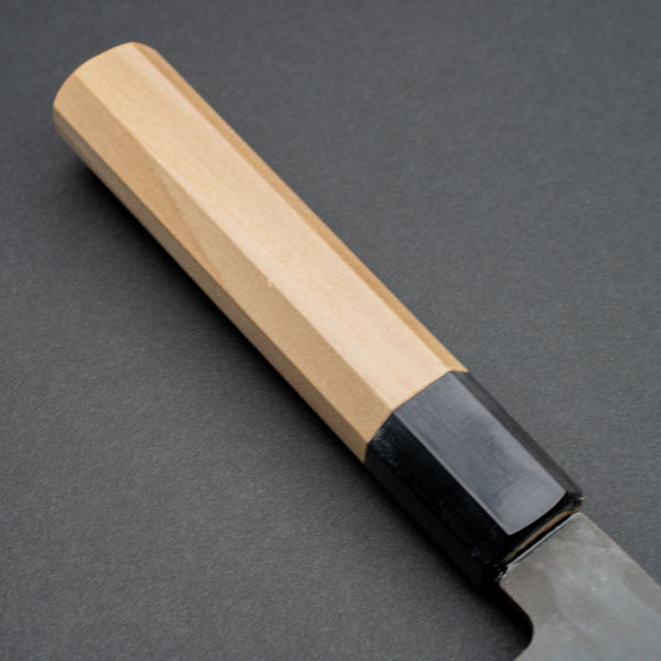 Hitohira Hizen Kurouchi Blue #1 Stainless Clad Nakiri 165mm Ho Wood Handle