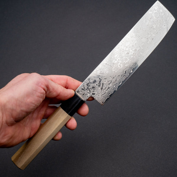 Hitohira HG Damascus Nakiri Ho Wood Handle