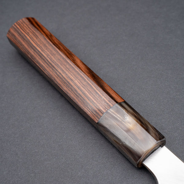 Hitohira Togashi Blue #1 Stainless Clad Migaki Gyuto 210mm Taihei Makassar Ebony Handle