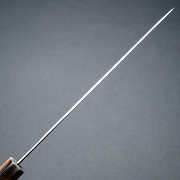 Hitohira Togashi Blue #1 Stainless Clad Migaki Gyuto 210mm Taihei Makassar Ebony Handle