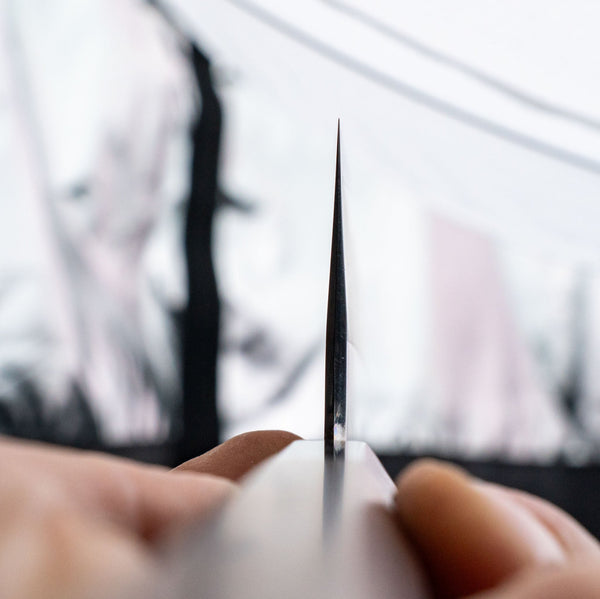 Hitohira Tanaka Kyuzo Blue #1 Migaki Gyuto 240mm Ziricote Handle (Extra Height) Product vendor