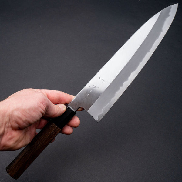 Hitohira Tanaka Kyuzo Blue #1 Migaki Gyuto 240mm Ziricote Handle (Extra Height) Product vendor