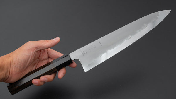 Hitohira Tanaka Izo Blue #1 Stainless Clad Gyuto 240mm Ziricote Handle Product vendor