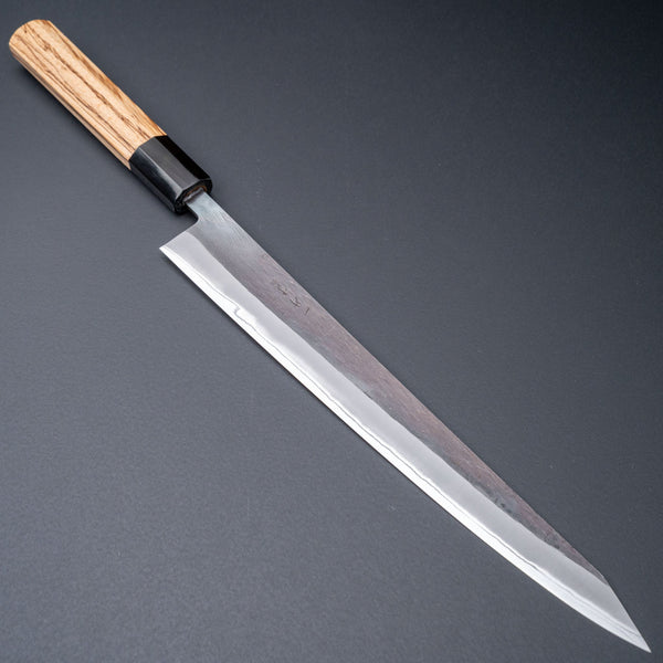 Hitohira TD Blue #2 Stainless Clad Kurouchi Sujihiki 270mm Zebrawood Handle Product vendor