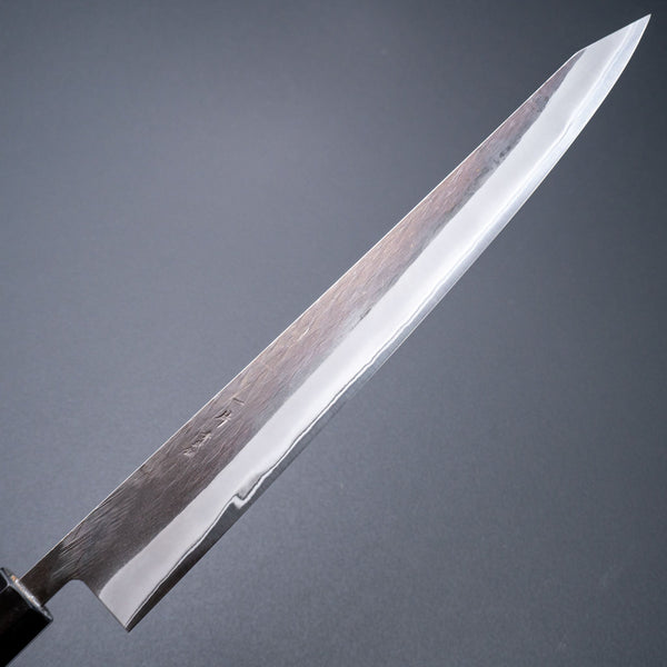Hitohira TD Blue #2 Stainless Clad Kurouchi Sujihiki 270mm Zebrawood Handle Product vendor