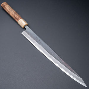 Hitohira TD Blue #2 Stainless Clad Kurouchi Sujihiki 270mm Walnut Handle Product vendor