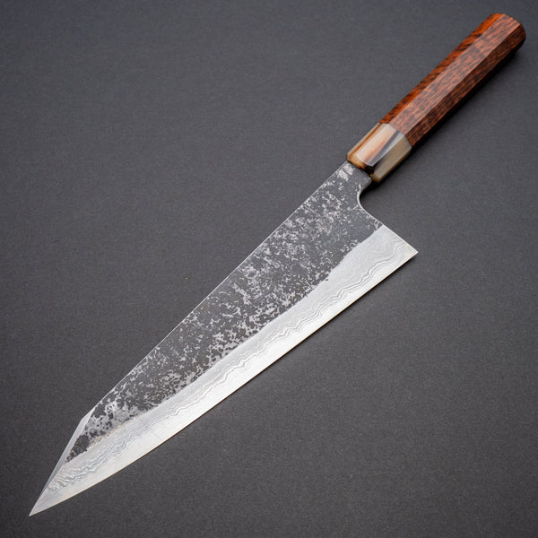 Cygnus Atratus Dama White 1 240mm K - tip Gyuto Riisgaard Snakewood Handle - Tetogi