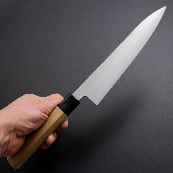 Hitohira Ashi White #2 Gyuto 210mm Ho Wood Handle - Tetogi