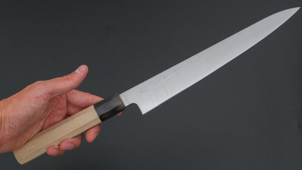 Hitohira Ashi White #2 Sujihiki 240mm Ho Wood Handle - Tetogi