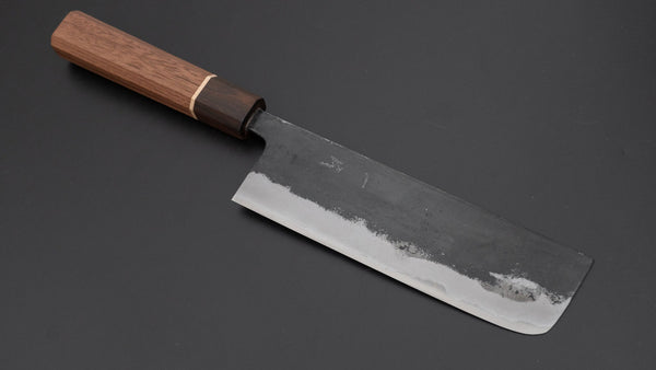 Hitohira Blue #1 Kurouchi Nakiri 165mm Walnut Handle - Tetogi