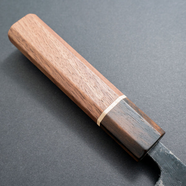 Hitohira Blue #1 Kurouchi Santoku 125mm Walnut Handle - Tetogi