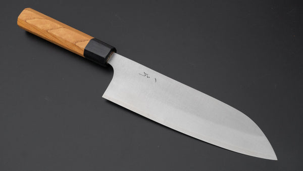 Hitohira Echizen SG2 Santoku 180mm Keyaki Zelkova Handle - Tetogi