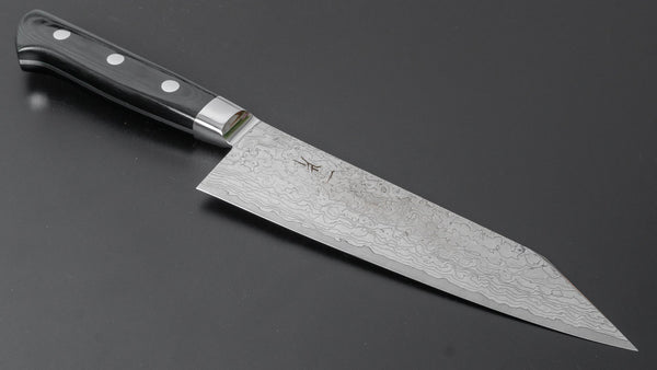 Hitohira FJ SG2 Nickel Damascus White Bunka 180mm Linen Micarta Handle - Tetogi