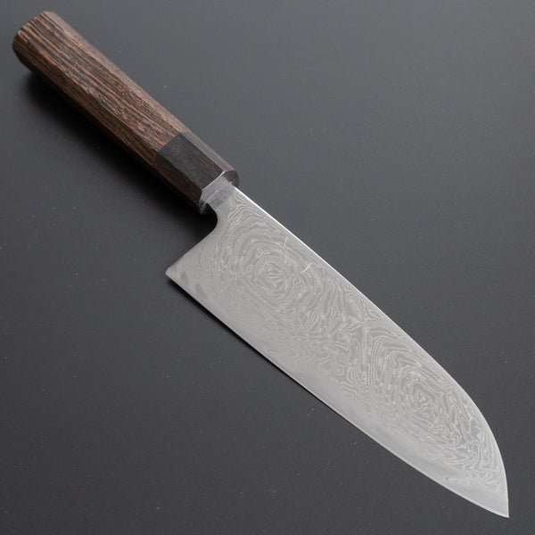 Hitohira Futana Nickel Damascus Santoku 170mm Tagayasan Handle - Tetogi