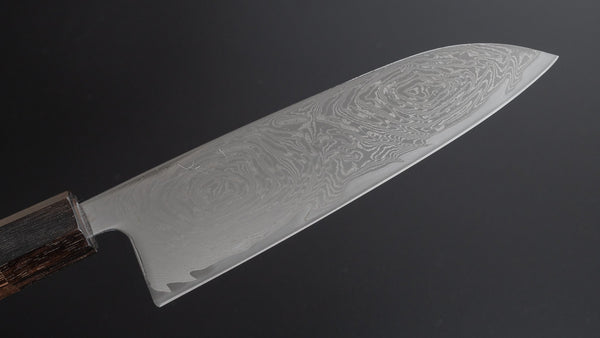 Hitohira Futana Nickel Damascus Santoku 170mm Tagayasan Handle - Tetogi