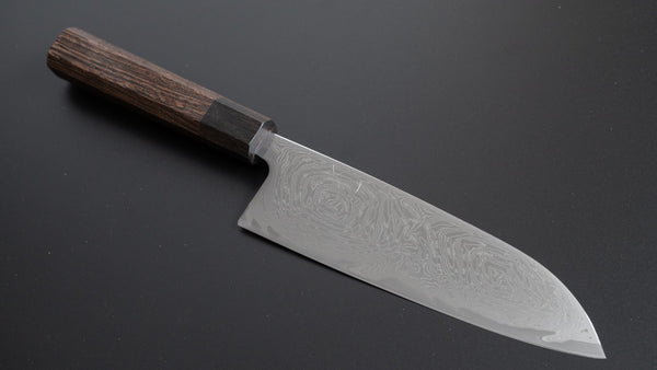 Hitohira Futana Nickel Damascus Santoku 170mm Tagayasan Handle - Tetogi