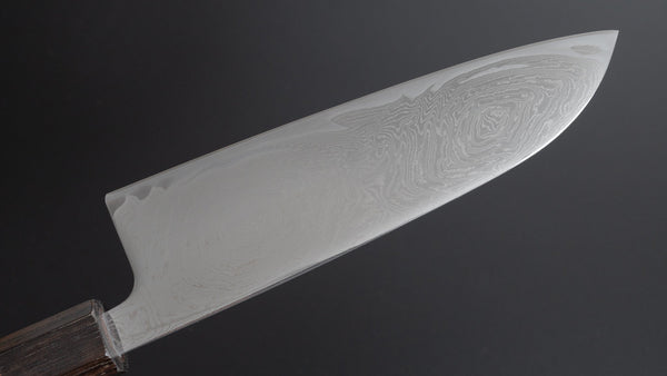 Hitohira Futana Nickel Damascus Santoku 170mm Tagayasan Handle - Tetogi