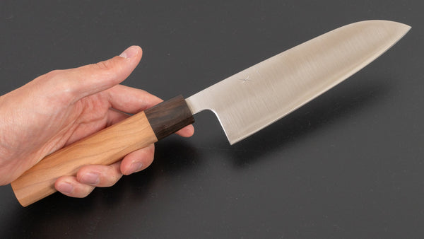 Hitohira Futana S3 Migaki Santoku 165mm Cherry Wood Handle - Tetogi
