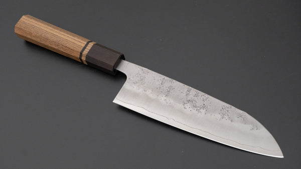 Hitohira Futana S3 Nashiji Santoku 170mm Jindai Elm Handle - Tetogi