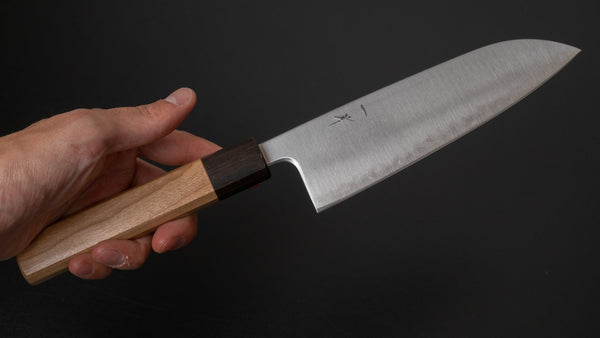 Hitohira Futana SB Migaki Santoku 170mm Cherry Wood Handle - Tetogi