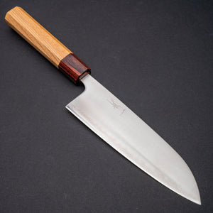 Hitohira Futana SB Migaki Santoku 170mm Keyaki Zelkova Handle - Tetogi