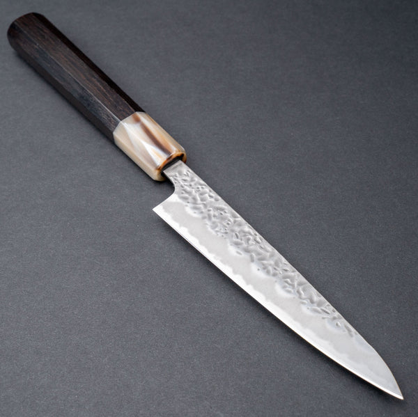Hitohira Futana White 1 Migaki Tsuchime Petty 135mm Ebony Handle - Tetogi
