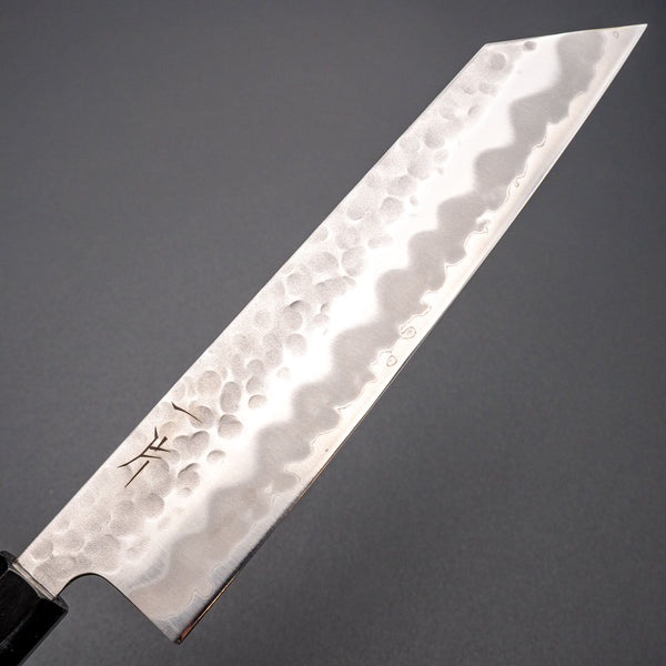 Hitohira Futana White 2 Migaki Tsuchime Kiritsuke Gyuto 210mm Ebony Handle - Tetogi