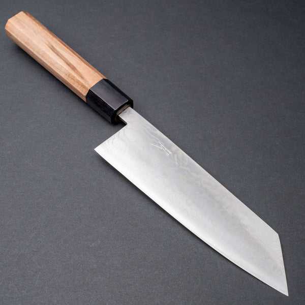 Hitohira Harima Forged Blue 2 Nickel Damascus Bunka Walnut Handle - Tetogi