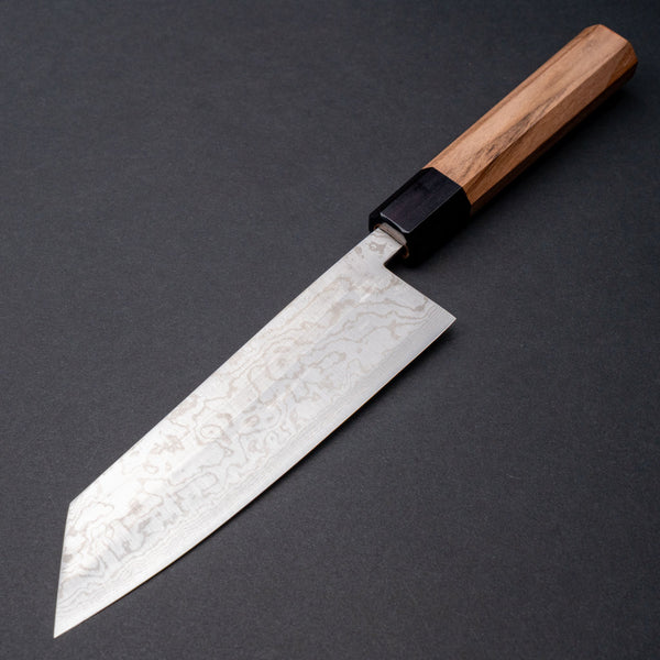 Hitohira Harima Forged Blue 2 Nickel Damascus Bunka Walnut Handle - Tetogi
