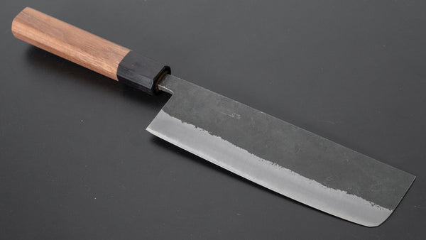 Hitohira Harima Forged Blue Super Stainless Clad Nakiri Walnut Handle - Tetogi