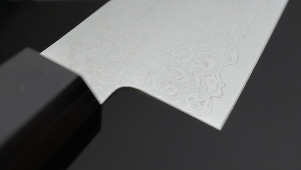 Hitohira HG Damascus Santoku Walnut Handle - Tetogi