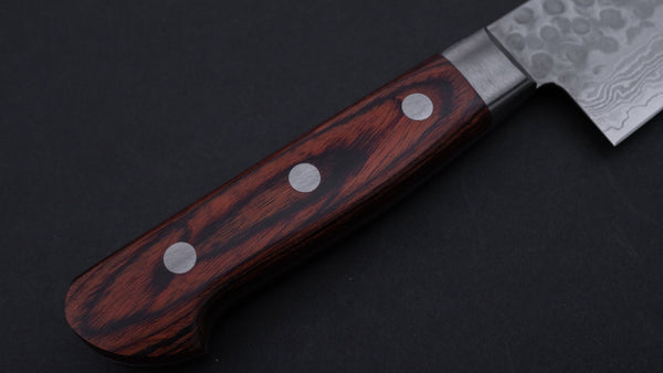 Hitohira HG Tsuchime Damascus Gyuto 180mm Imitation Mahogany Handle - Tetogi