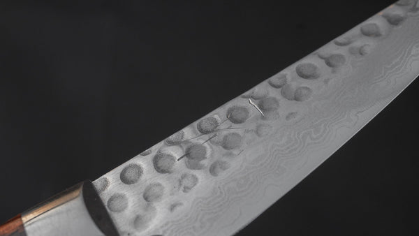 Hitohira HG Tsuchime Damascus Paring 85mm Imitation Mahogany Handle - Tetogi