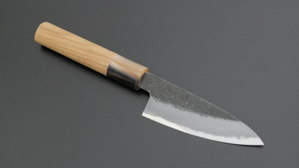 Hitohira Hinode Nashiji White #2 Paring 90mm Ho Wood Handle (D - Shape) - Tetogi