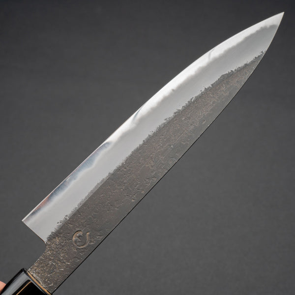 Hitohira Hinode Nashiji White 2 Petty 180mm Ho Wood Handle (Oval) - Tetogi