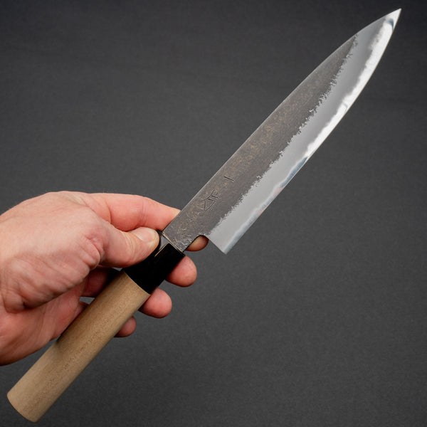 Hitohira Hinode Nashiji White 2 Petty 180mm Ho Wood Handle (Oval) - Tetogi