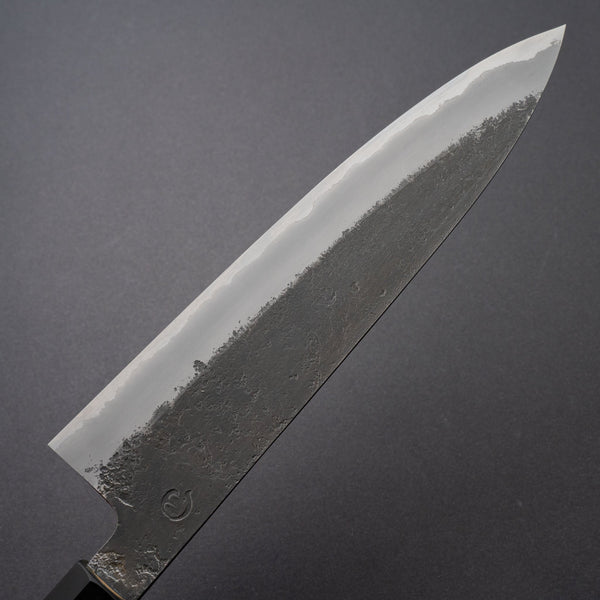 Hitohira Hinode Nashiji White #2 Stainless Clad Gyuto 210mm Ho Wood Handle - Tetogi