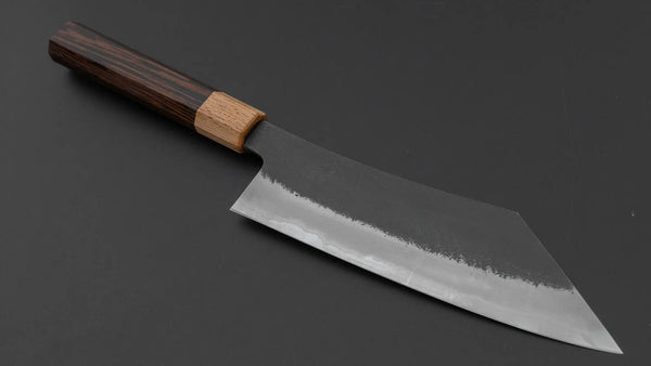 Hitohira Hinode Nashiji White 2 Stainless Clad Hakata 180mm Wenge Handle - Tetogi