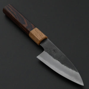 Hitohira Hinode Nashiji White 2 Stainless Clad Paring 90mm Wenge Handle - Tetogi