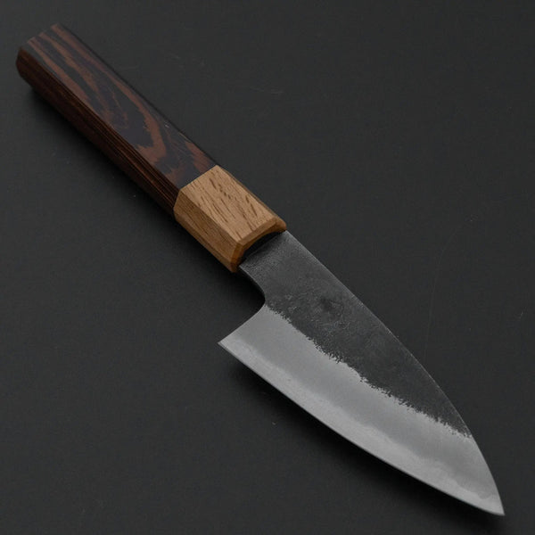 Hitohira Hinode Nashiji White 2 Stainless Clad Paring 90mm Wenge Handle - Tetogi
