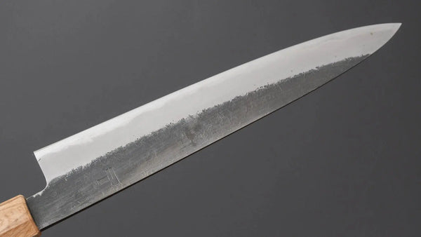 Hitohira Hinode Nashiji White 2 Stainless Clad Sujihiki 240mm Wenge Handle - Tetogi