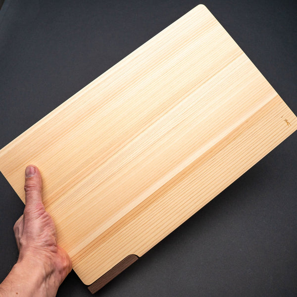 Hitohira Hinoki Thin Cutting Board with Stand (Large) - Tetogi