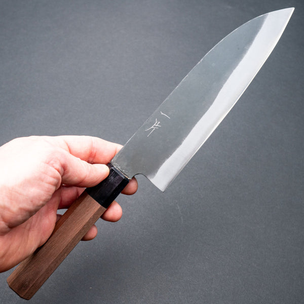 Hitohira Hizen Kurouchi Blue 1 Gyuto 180mm Walnut Handle - Tetogi