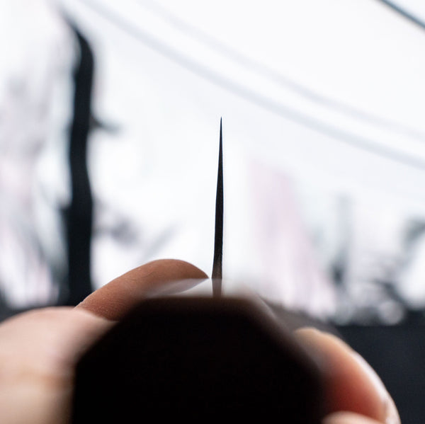 Hitohira Hizen Kurouchi Blue 1 Gyuto 180mm Walnut Handle - Tetogi