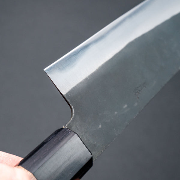 Hitohira Hizen Kurouchi Blue 1 Gyuto 180mm Walnut Handle - Tetogi