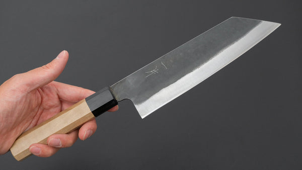 Hitohira Hizen Kurouchi Blue 1 Stainless Clad Bunka 190mm Ho Wood Handle - Tetogi