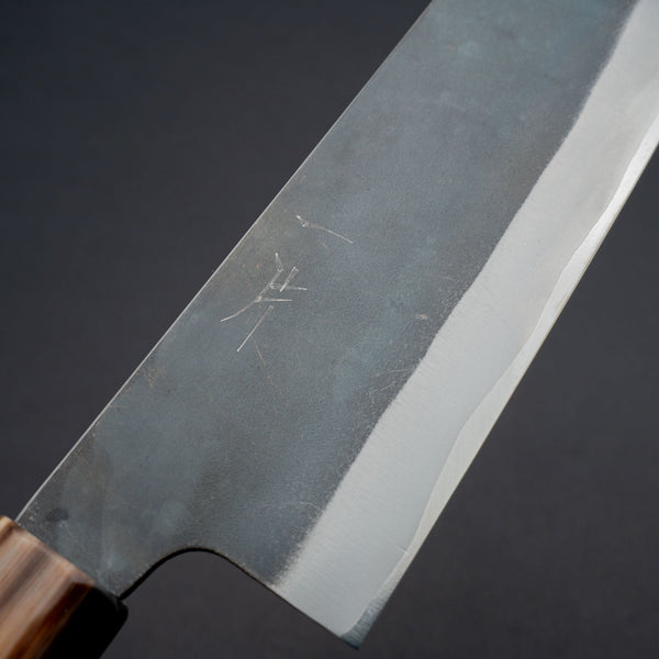 Hitohira Hizen Kurouchi Blue 1 Stainless Clad Bunka 190mm Rosewood Handle - Tetogi