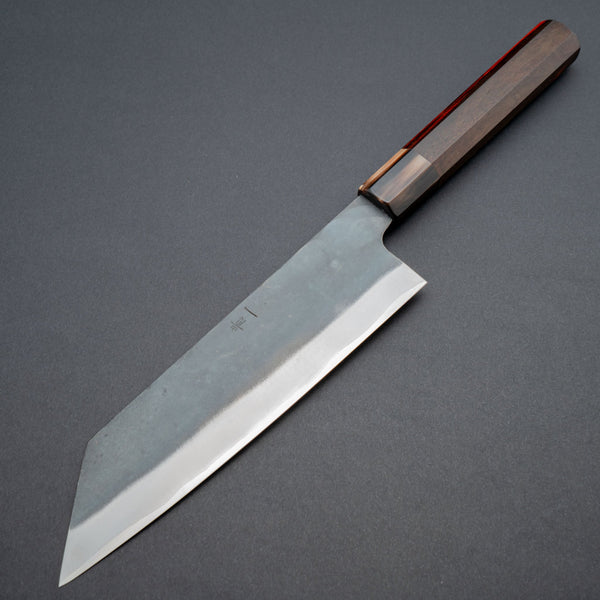 Hitohira Hizen Kurouchi Blue 1 Stainless Clad Bunka 190mm Rosewood Handle - Tetogi